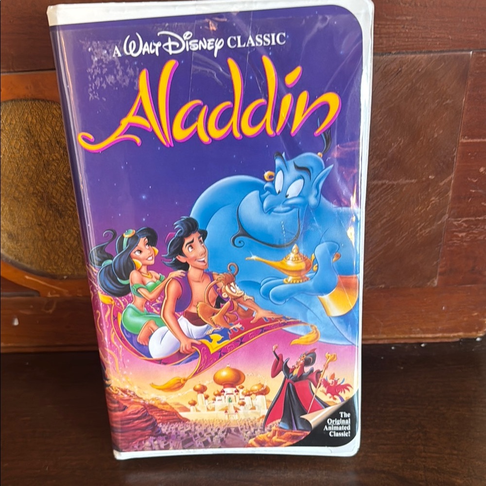 Disney Aladdin VHS Tape - Purple and Blue
